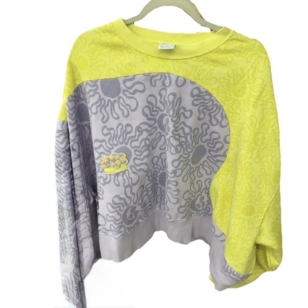 Nike Fleece Sweatshirt oversized Purple & Yellow Women's 2XL DV9648-546